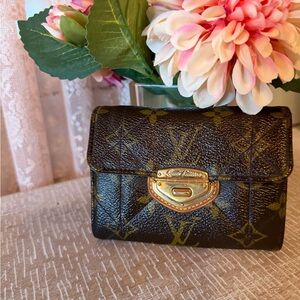 Louis Vuitton Black and Gold Monogram Wristlet